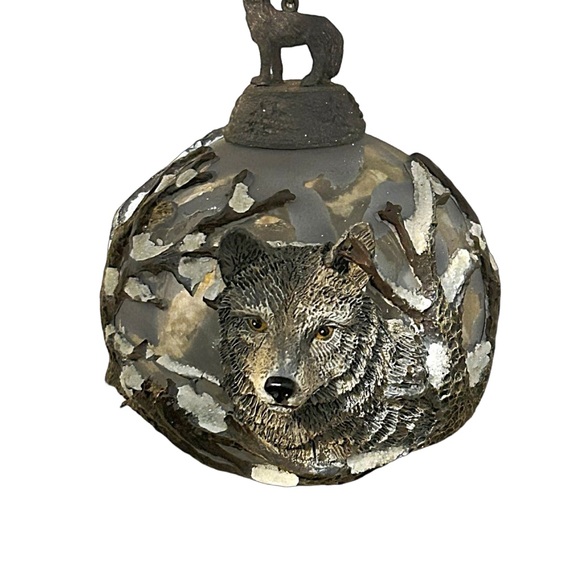 Bradford Editions Wolf Ornament (2000) + Silver Mercury Ornament (2009) Set - Picture 8 of 8
